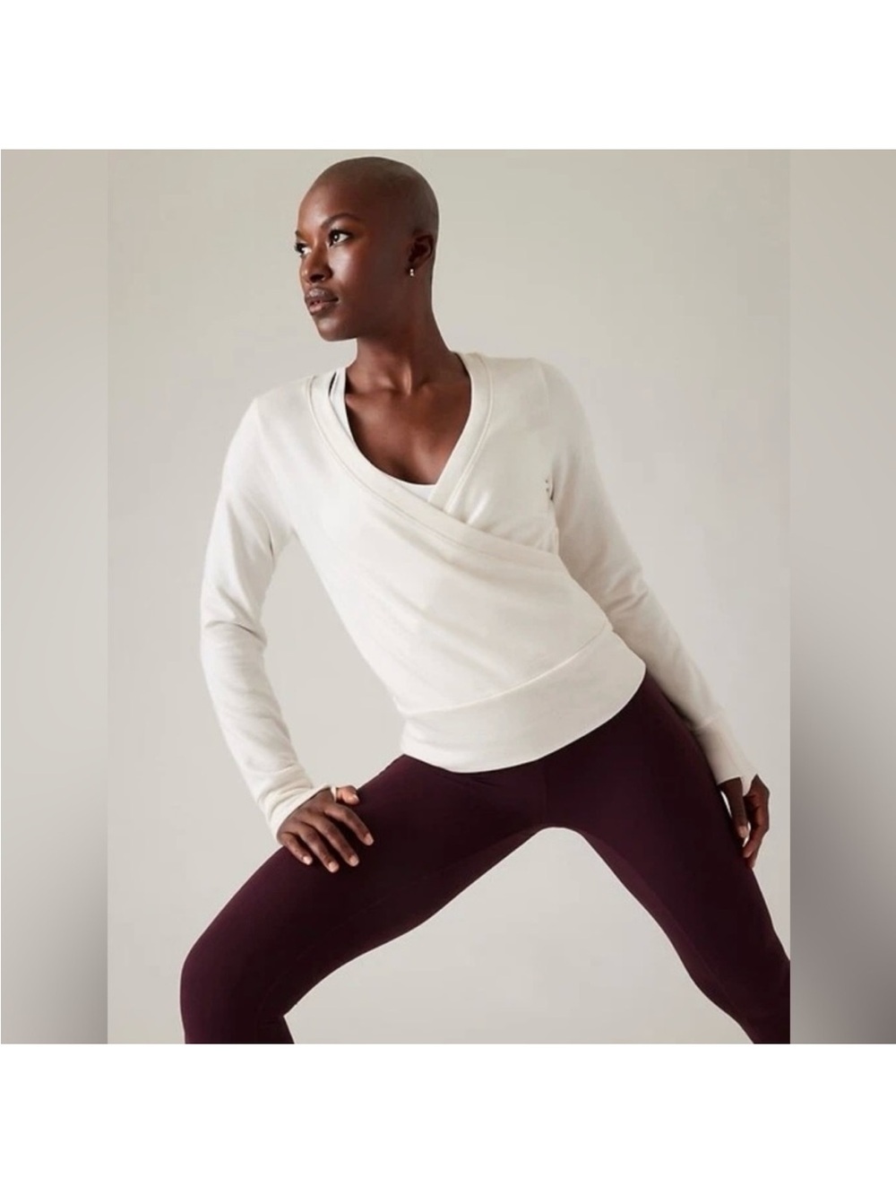 Athleta Recharge Sweatshirt - Cream - XXS